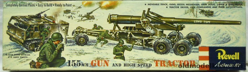 Revell 1/40 155mm 'Long Tom' Gun and M-4 High Speed Tractor 'S' Issue, H523-198 plastic model kit